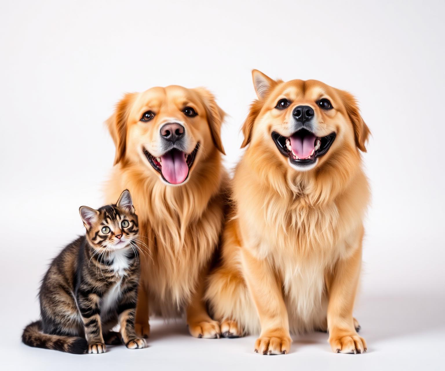 Cachorro e gato felizes na Pet Shop Doggee
